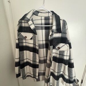 Black and White Plaid Jacket